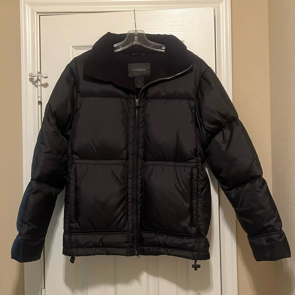 Duck down and feathers warm winter coat